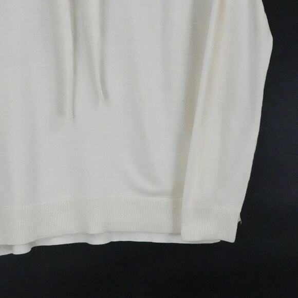 Banana Republic Sweater Womens Small Ivory Merino Wool Cowl Neck Lightweight - Picture 6 of 15